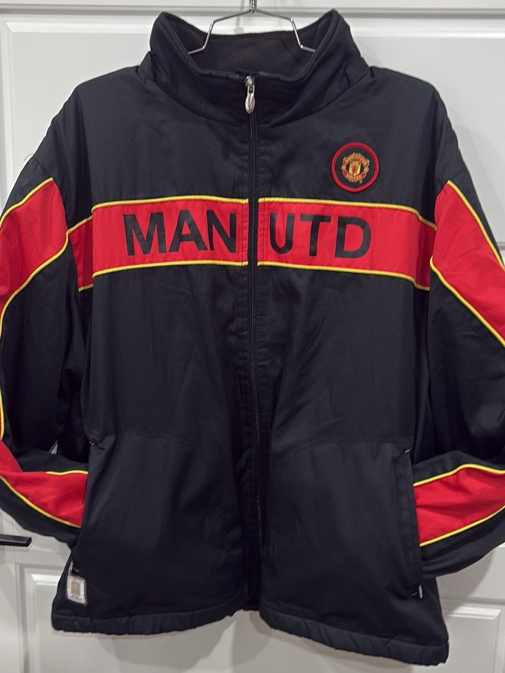 Manchester United Black and Red Puffer Jacket